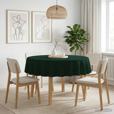Bordklæde Rund Mørkegrøn Ø 160 cm Polyester