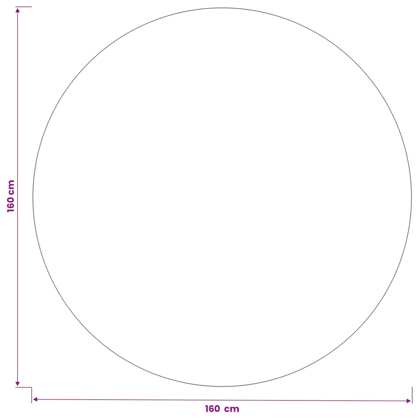 Bordklæde Rund Vinrød Ø 160 cm Polyester