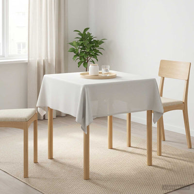 Bordklæde Firkantet Hvid 140 x 140 cm