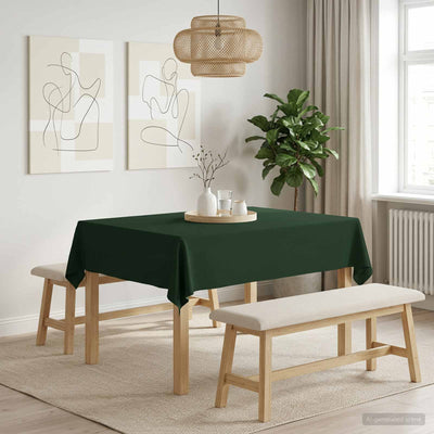Bordklæde Rektangulær Mørkegrøn 140 x 160 cm