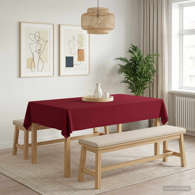 Bordklæde Rektangulær Vinrød 110 x 160 cm