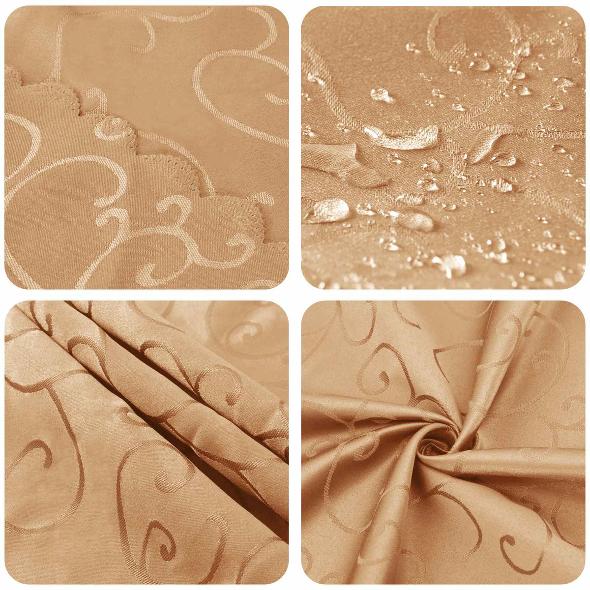 Bordklæde Rektangulær Beige 140 x 140 cm