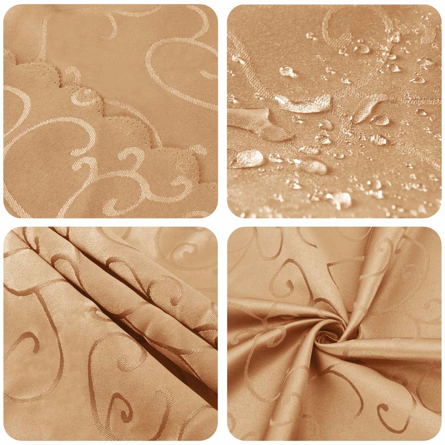 Bordklæde Rektangulær Beige 140 x 200 cm