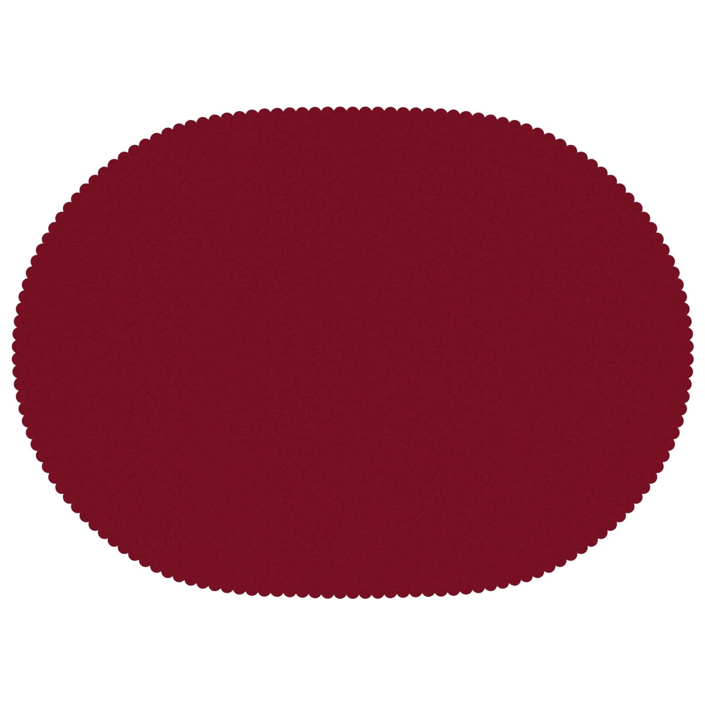 Bordklæde Oval Vinrød 130 x 180 cm