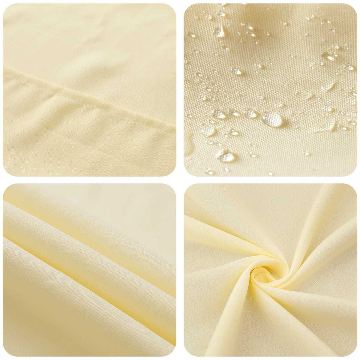 Bordklæde 5 stk. Firkantet Cremehvid 90 x 90 cm Polyester