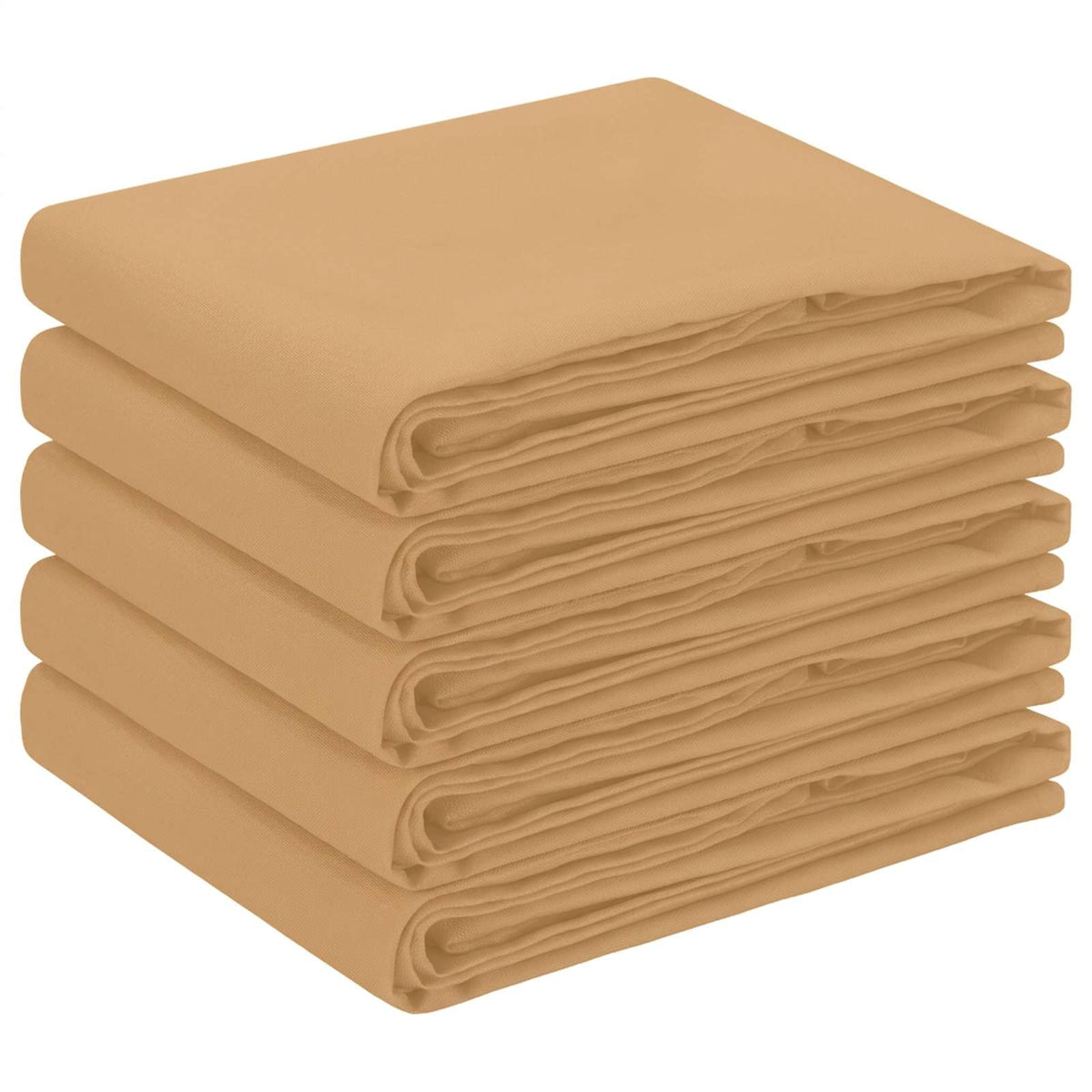 Bordklæde 5 stk. Oval Beige 130 x 220 cm Polyester