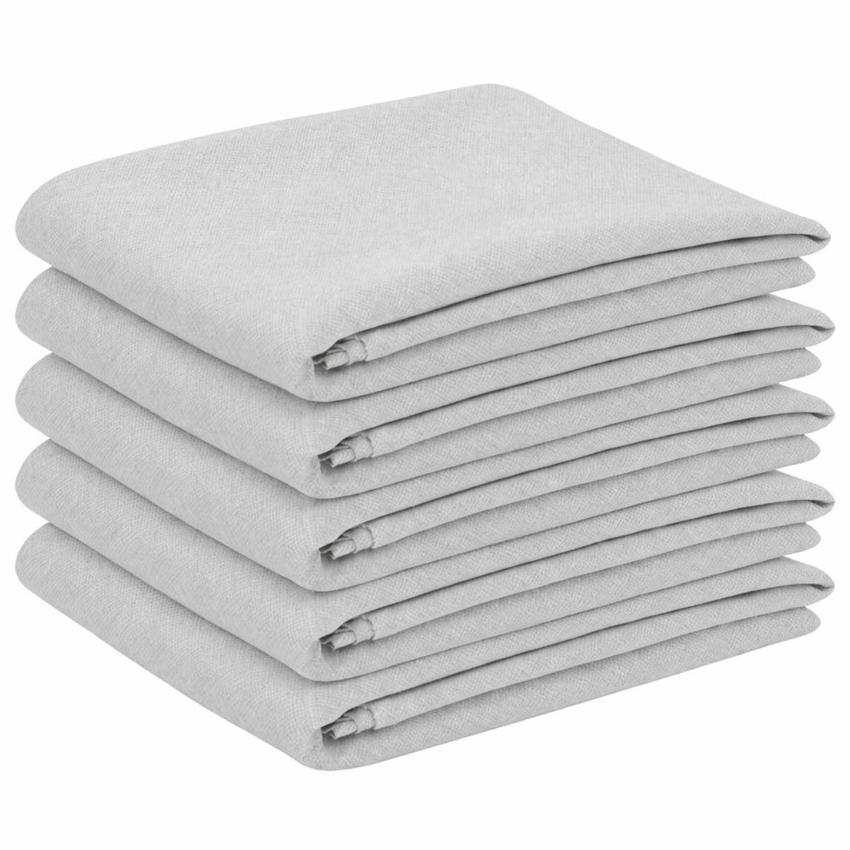 Bordklæde 5 stk. Rektangulær Hvid 140 x 160 cm