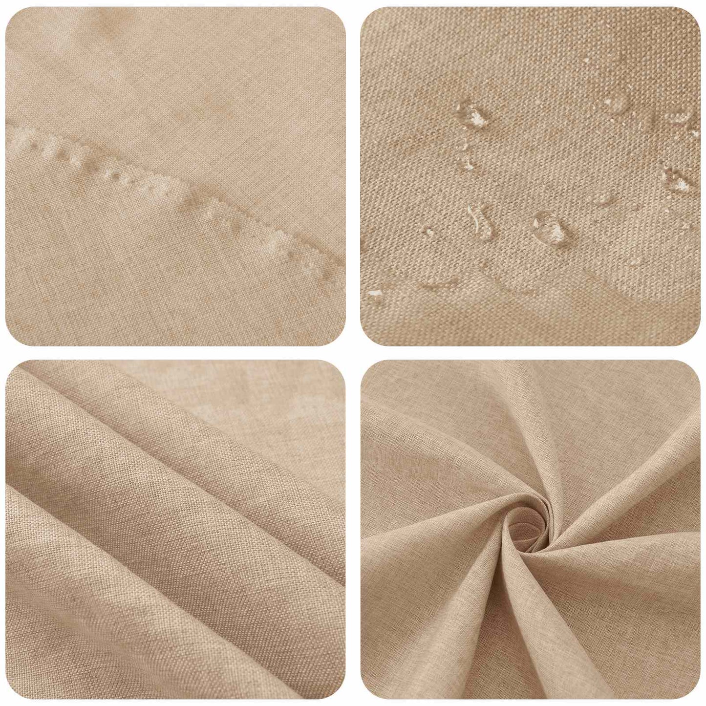 Bordklæde 5 stk. Rektangulær Beige 140 x 180 cm