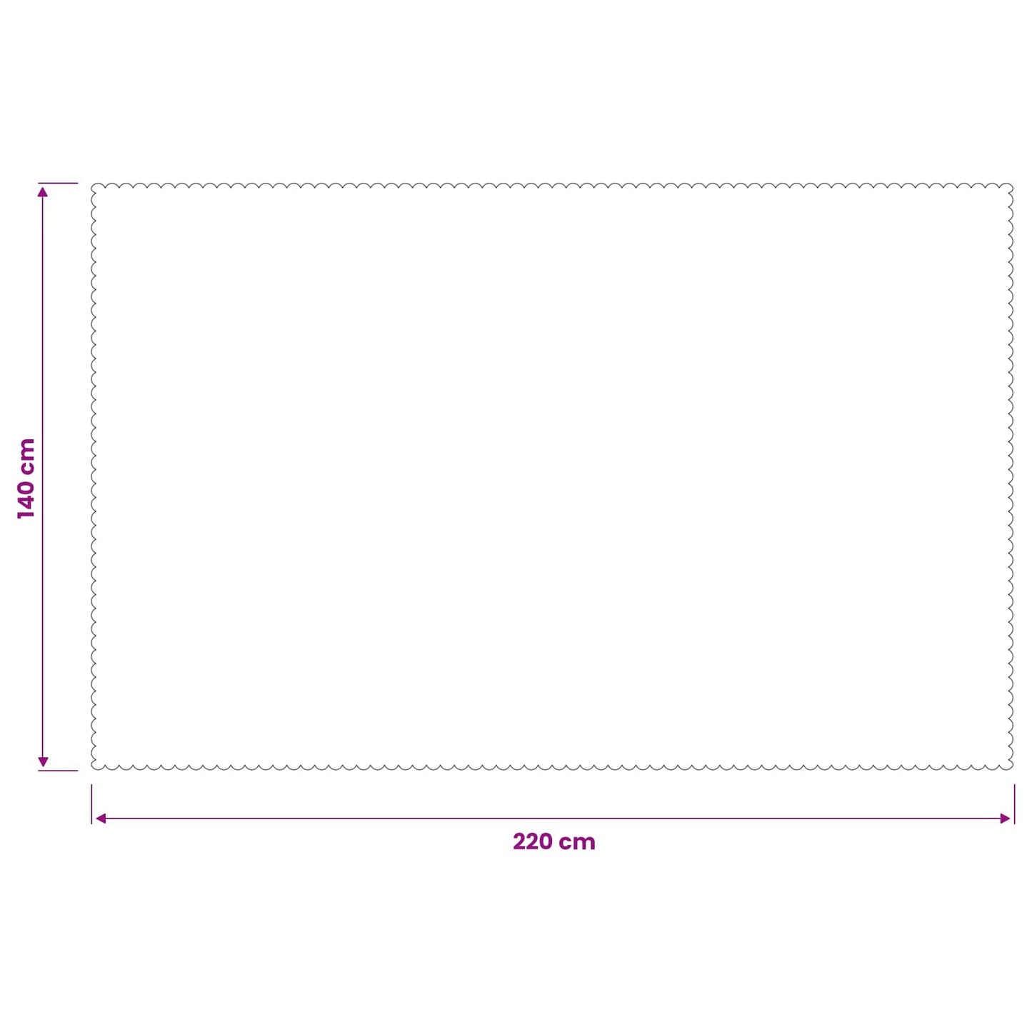 Bordklæde 5 stk. Rektangulær Beige 140 x 220 cm
