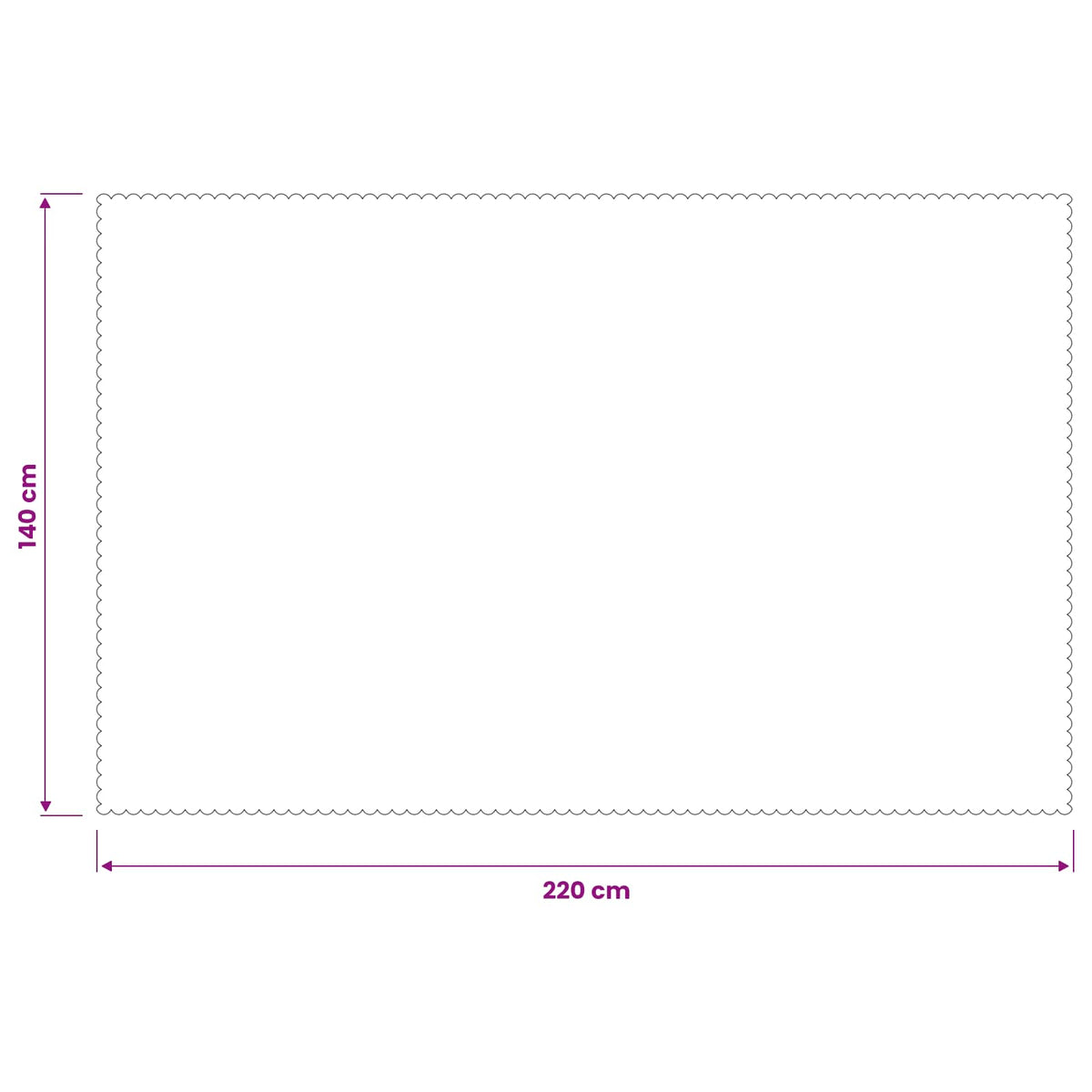 Bordklæde 5 stk. Rektangulær Vinrød 140 x 220 cm