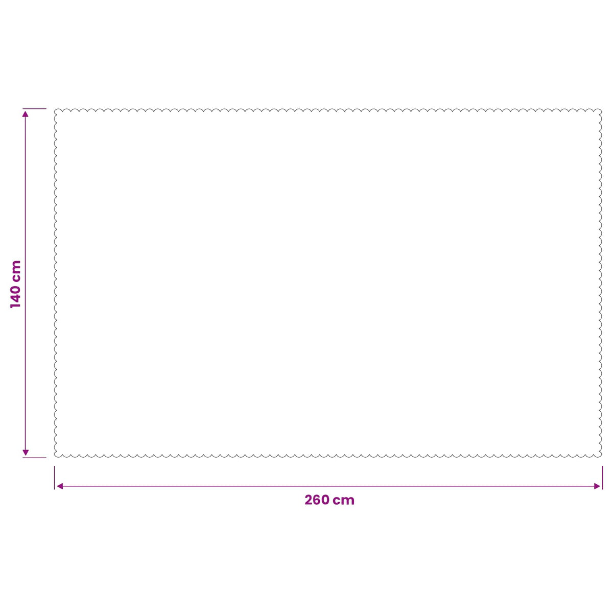 Bordklæde 5 stk. Rektangulær Lysegrå 140 x 260 cm