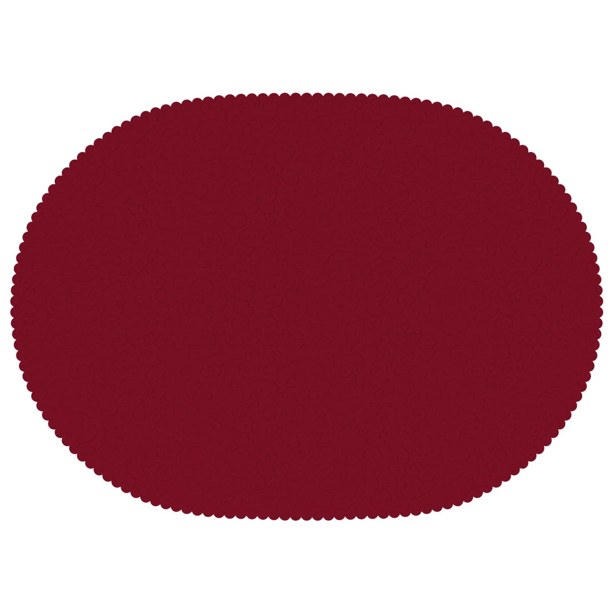 Bordklæde 5 stk. Oval Vinrød 130 x 220 cm