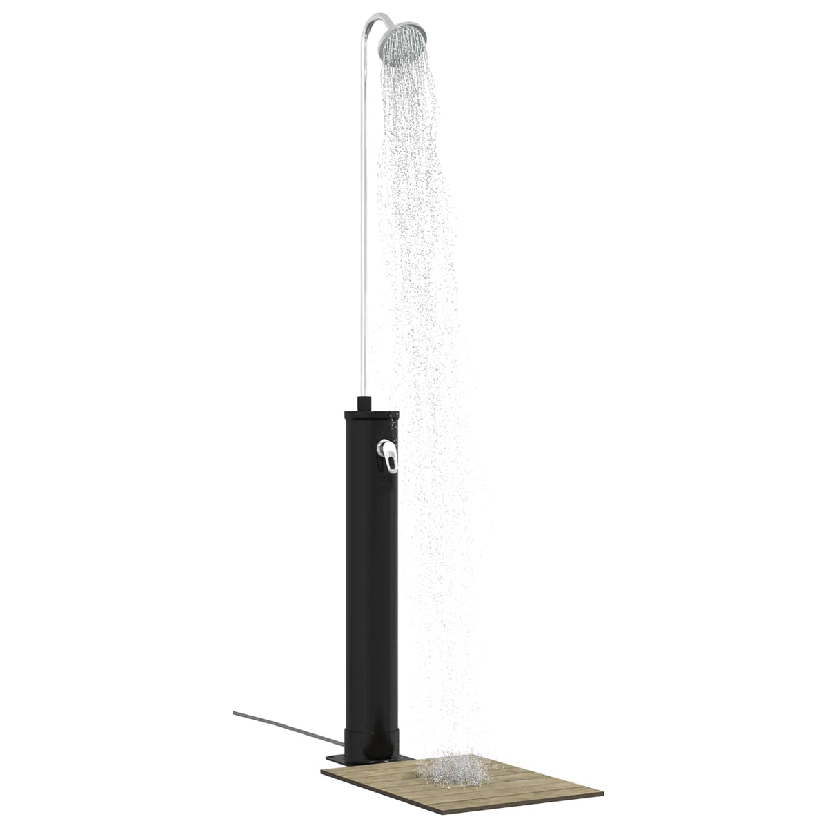 Solbruser med Brusehoved 20 l PVC, ABS, Zinklegering Sort 20 l
