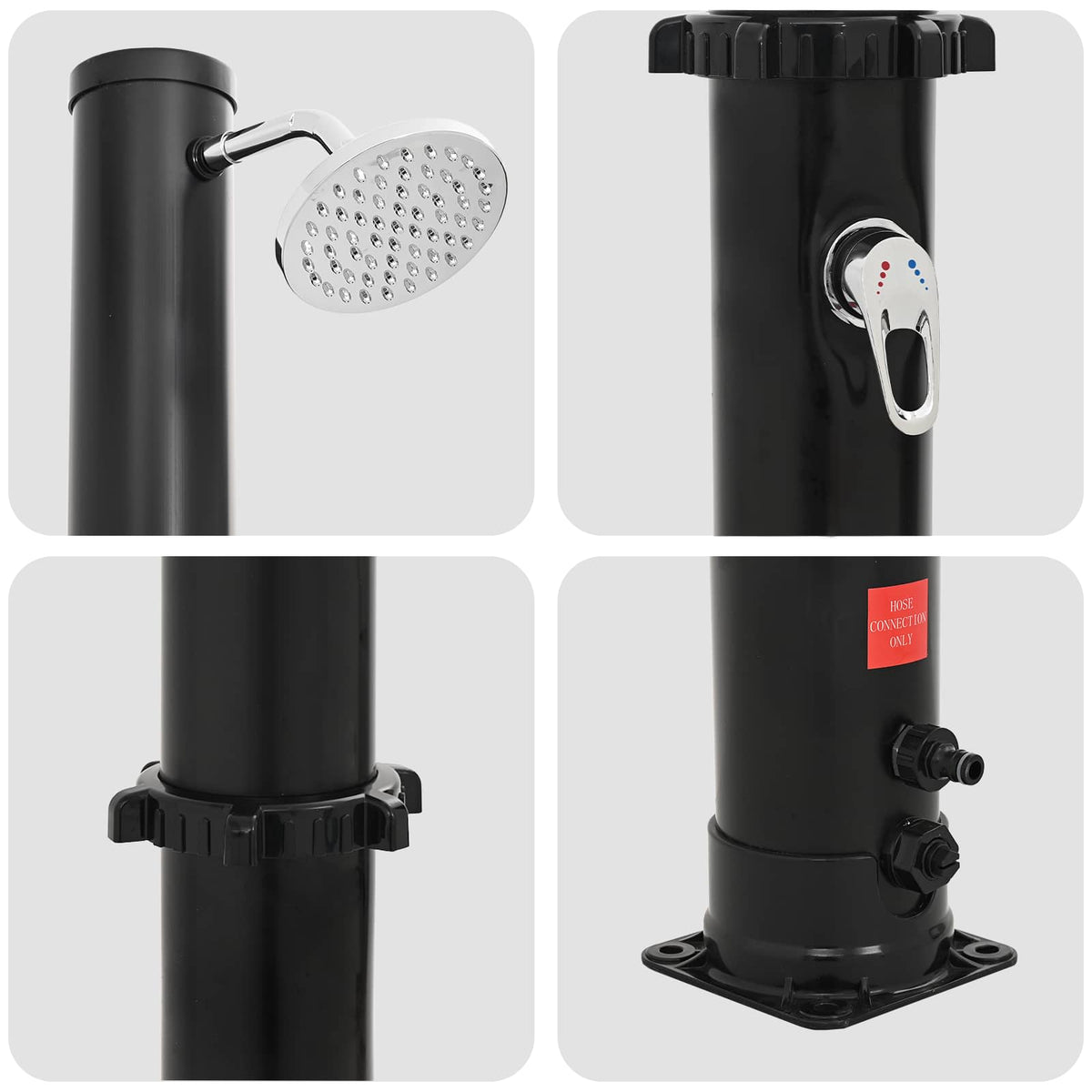 Solbruser med bruserhoved og vandhane 20 l