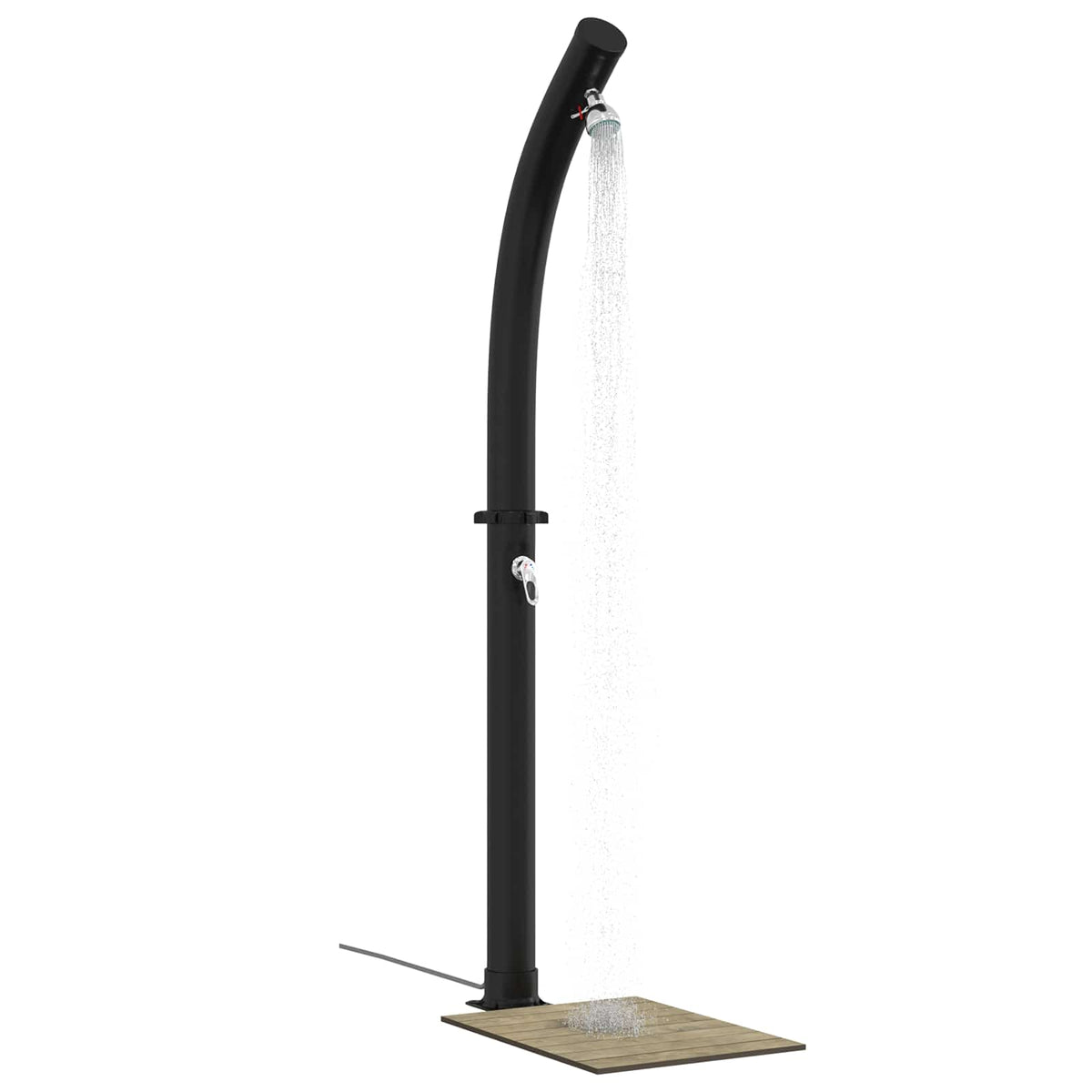 Solbruser med Brusehoved 20 l PVC, ABS, Zinklegering Sort 20 l