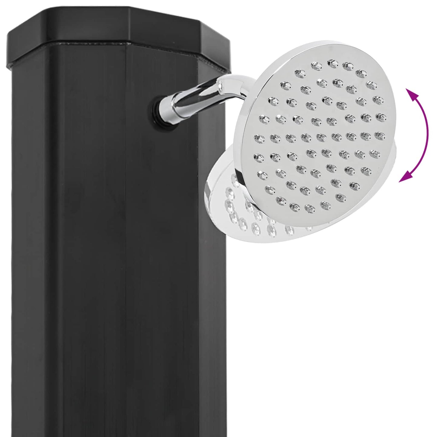 Solbruser med bruserhoved og vandhane 40 l Sort