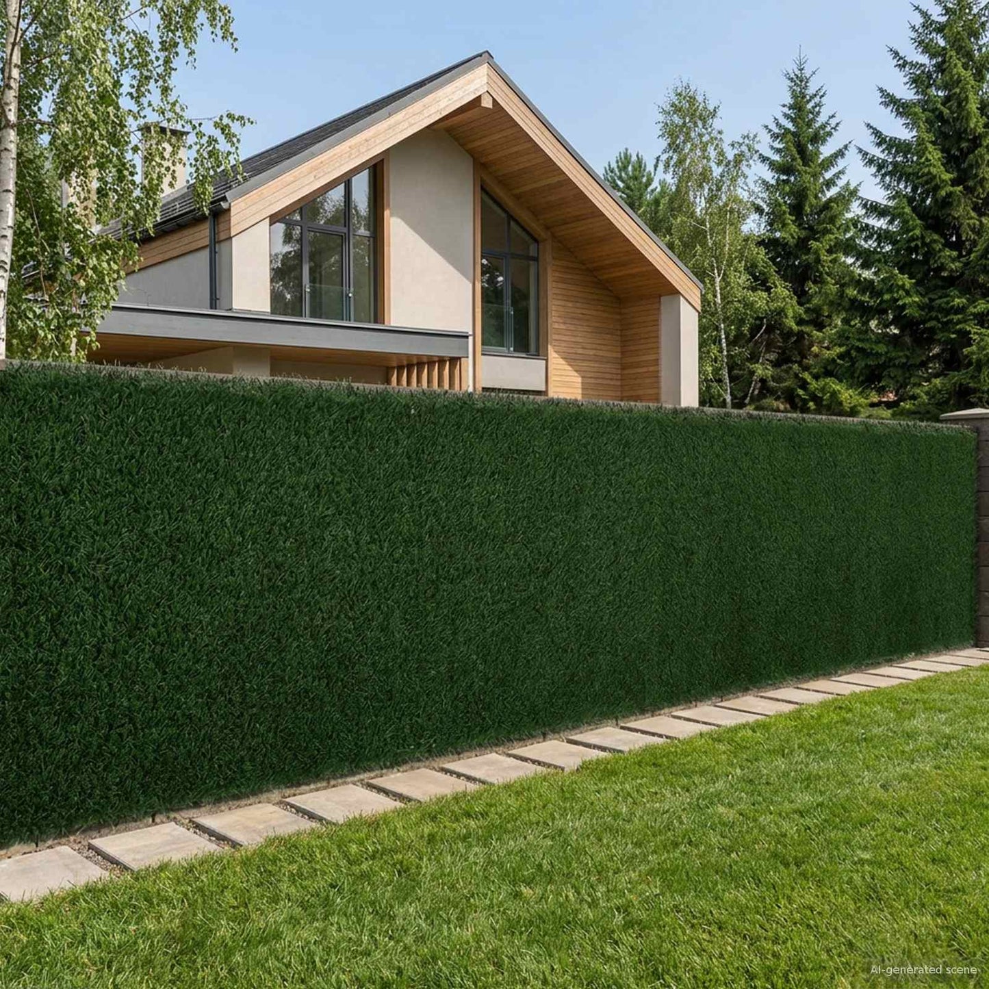 Kunstigt hegn Mørkegrøn 1 x 3 m PVC og Stål