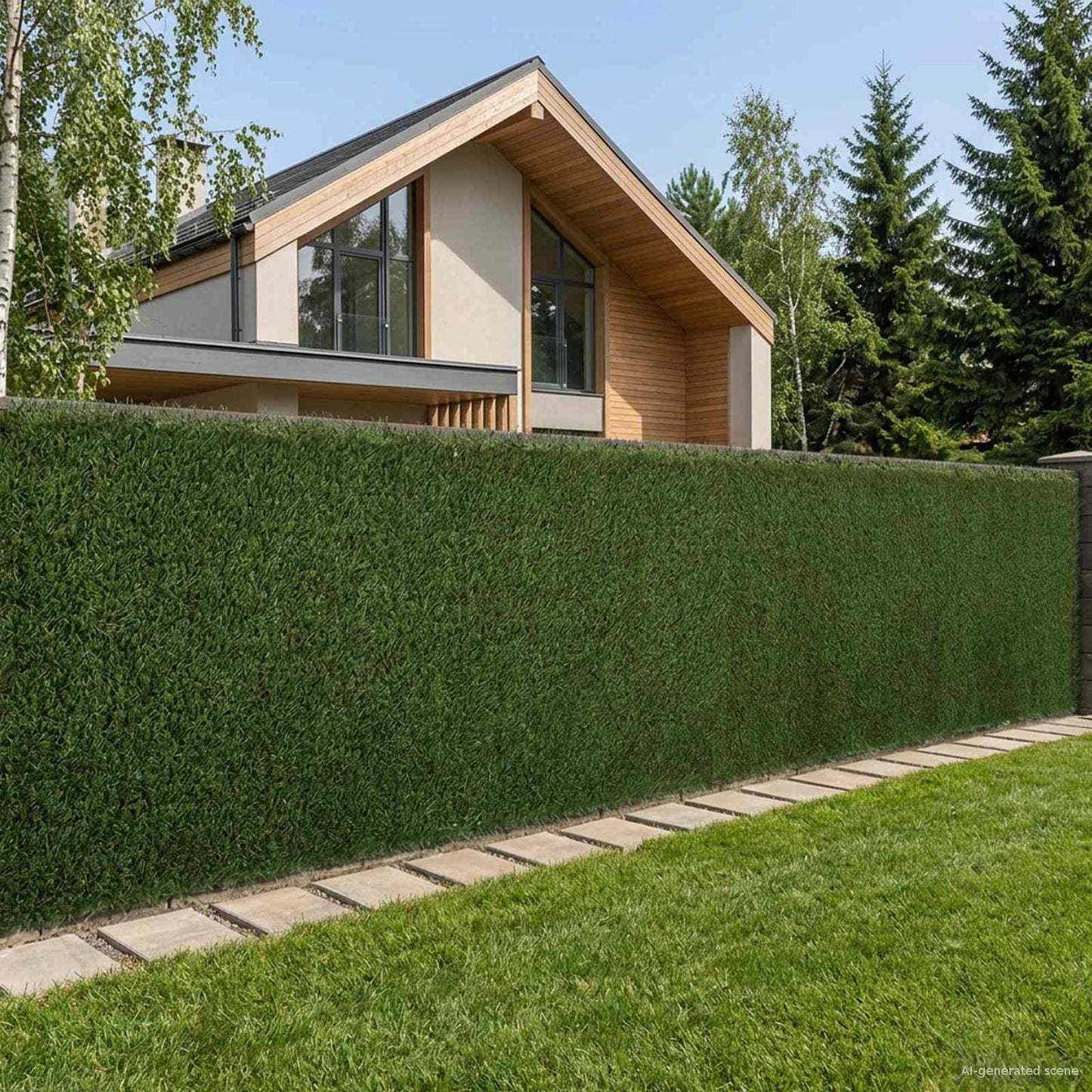 Kunstigt hegn Lys grøn 1 x 4 m PVC og Stål