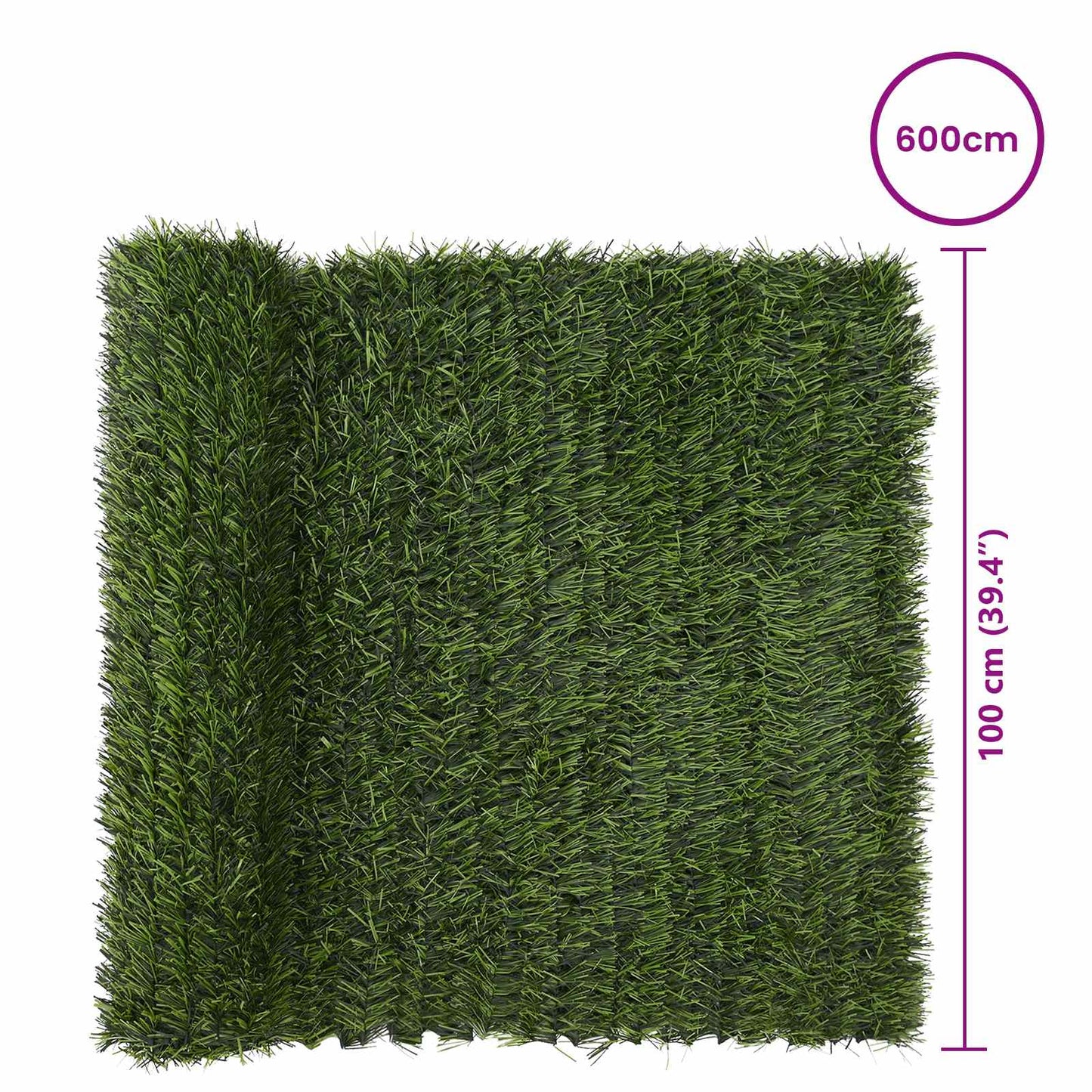Kunstigt hegn Lys grøn 1 x 6 m PVC og Stål