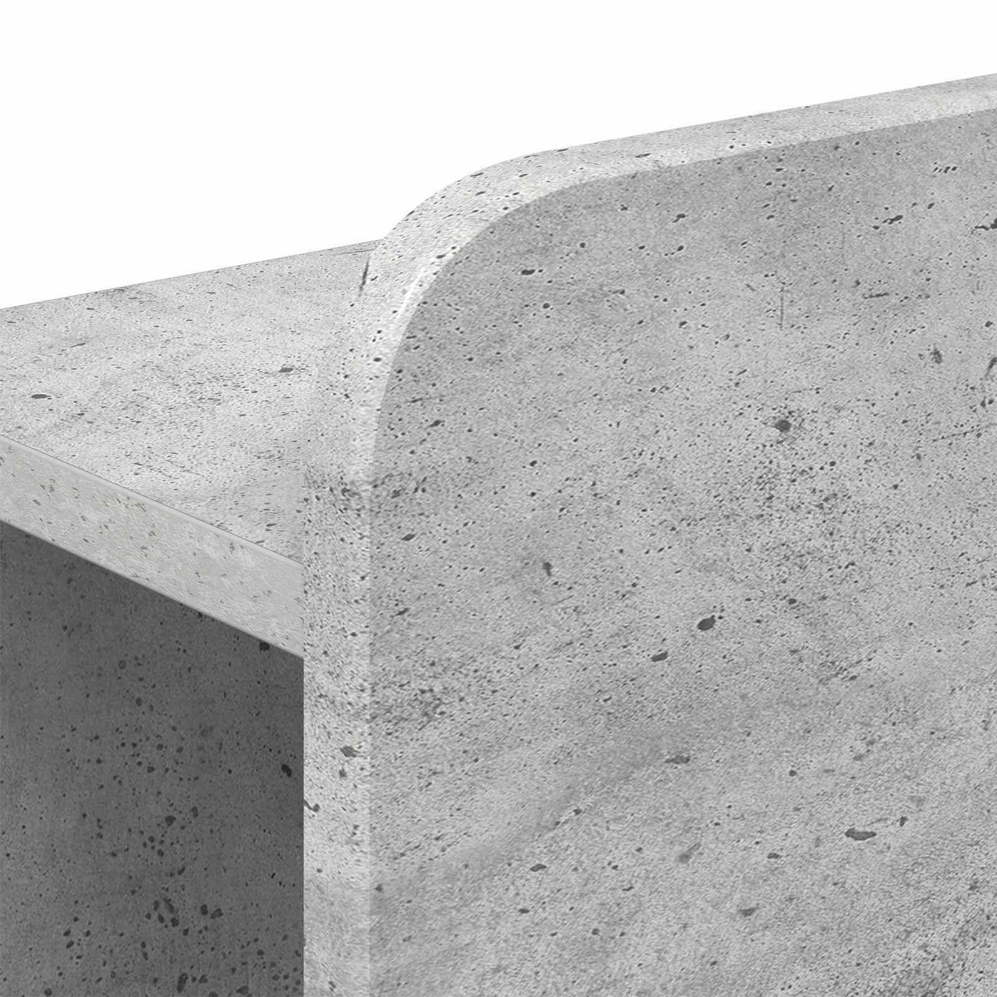 Sengestel med opbevaring Betongrå 75 x 190 cm Konstrueret træ