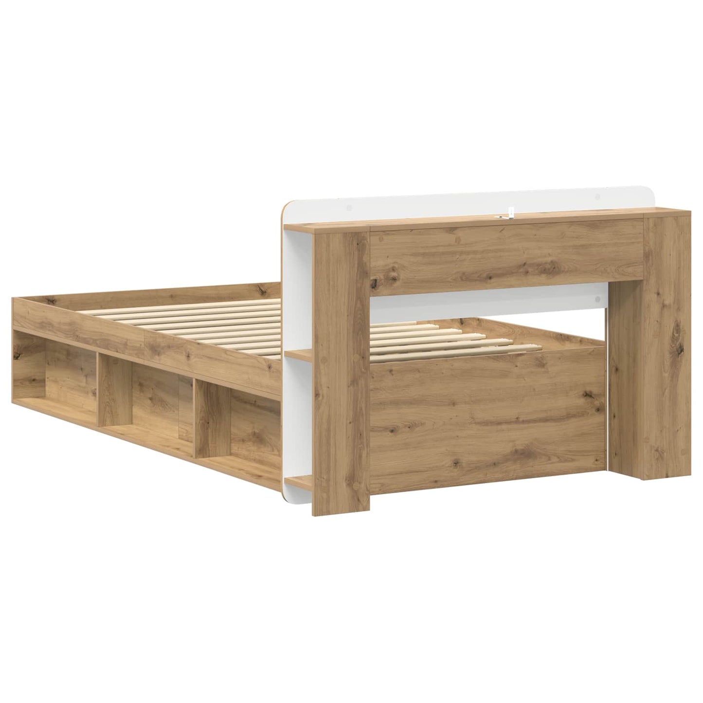 Sengestel med opbevaring Artisan-eg 80 x 200 cm Konstrueret træ