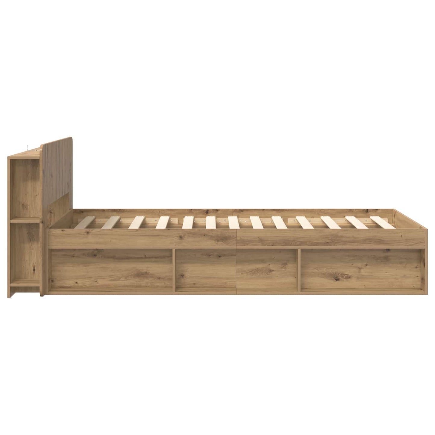 Sengestel med opbevaring Artisan-eg 80 x 200 cm Konstrueret træ