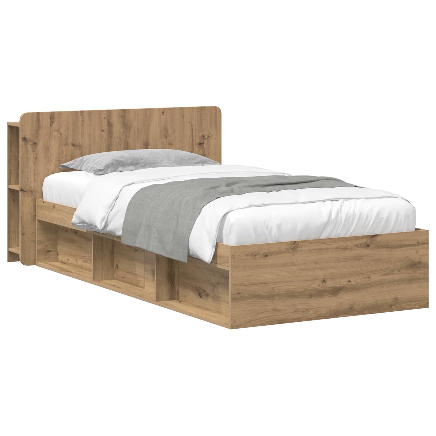 Sengestel med opbevaring Artisan-eg 90 x 190 cm Konstrueret træ