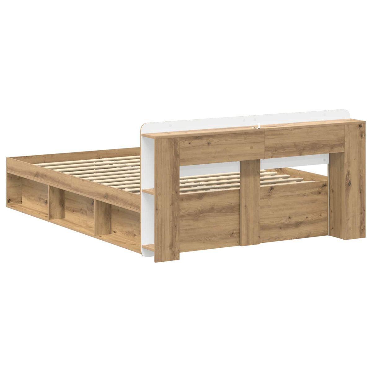 Sengestel med opbevaring med hovedgærde Artisan-eg 140 x 190 cm