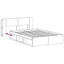 Sengestel med opbevaring Betongrå 140 x 200 cm Konstrueret træ