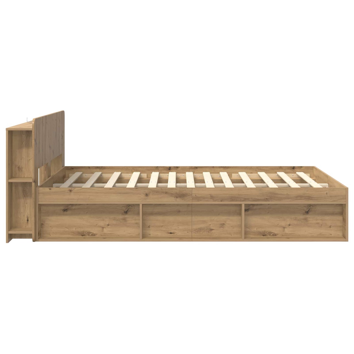 Sengestel med opbevaring med hovedgærde Artisan-eg 150 x 200 cm