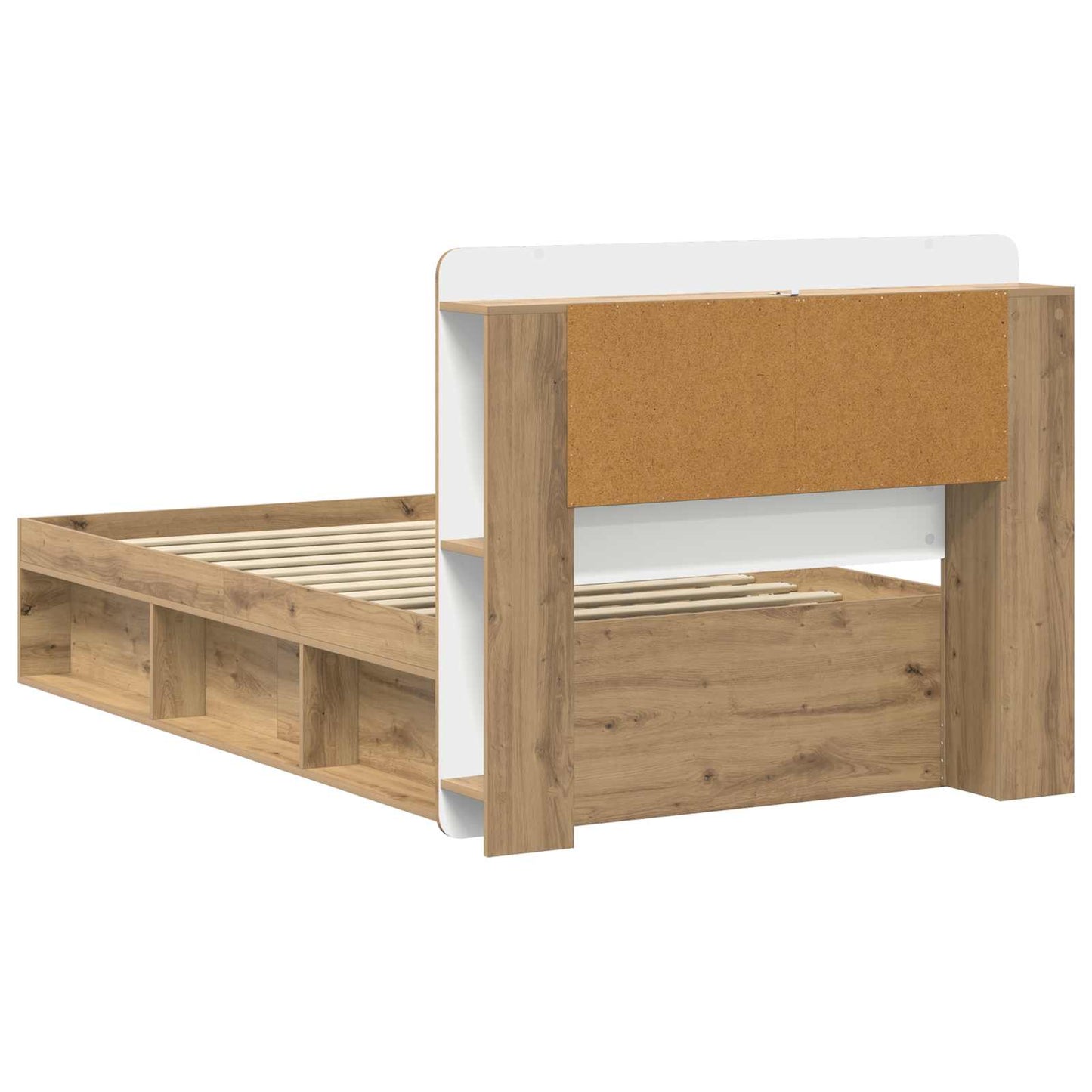 Sengestel med opbevaring Artisan-eg 75 x 190 cm Konstrueret træ