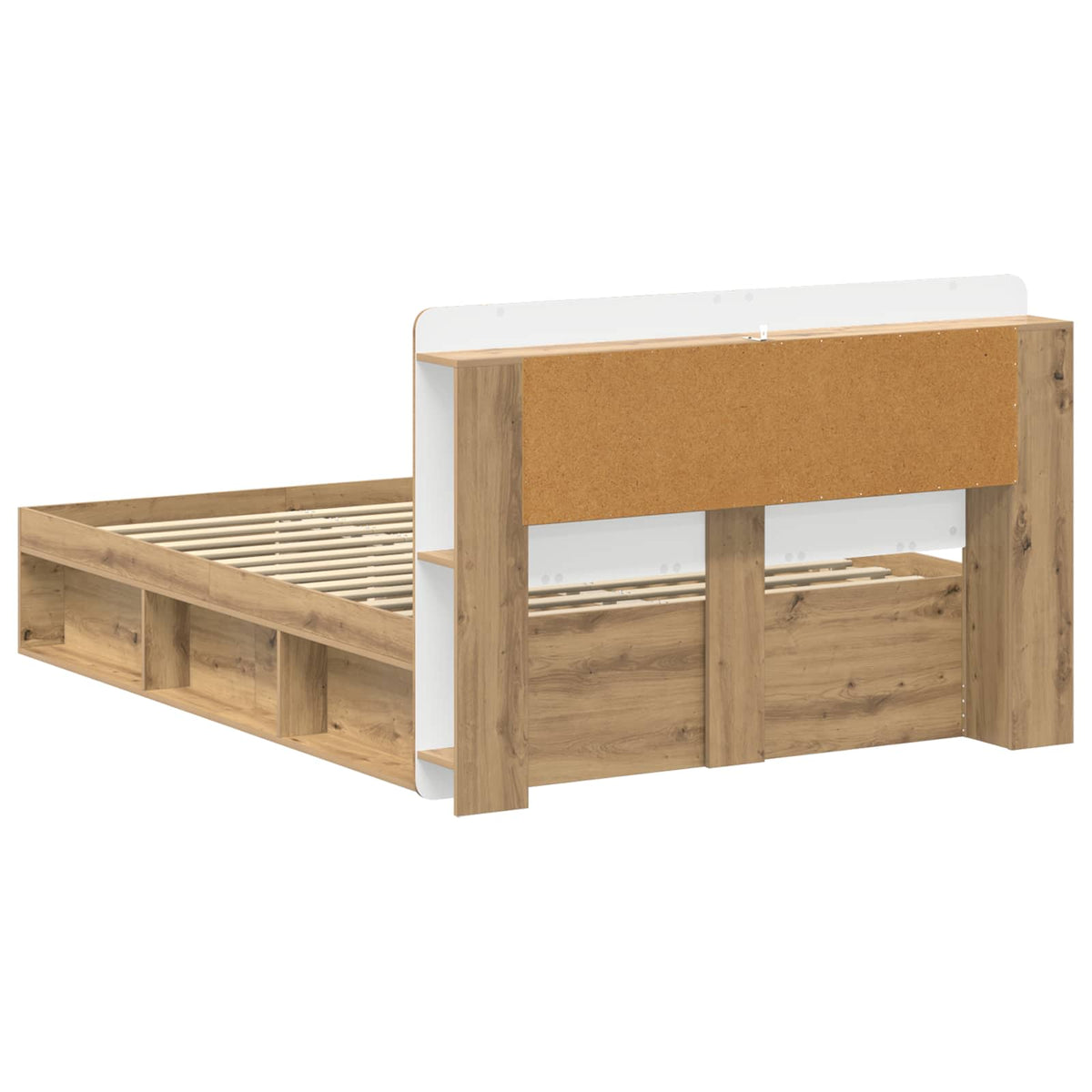 Sengestel med opbevaring med hovedgærde Artisan-eg 135 x 190 cm