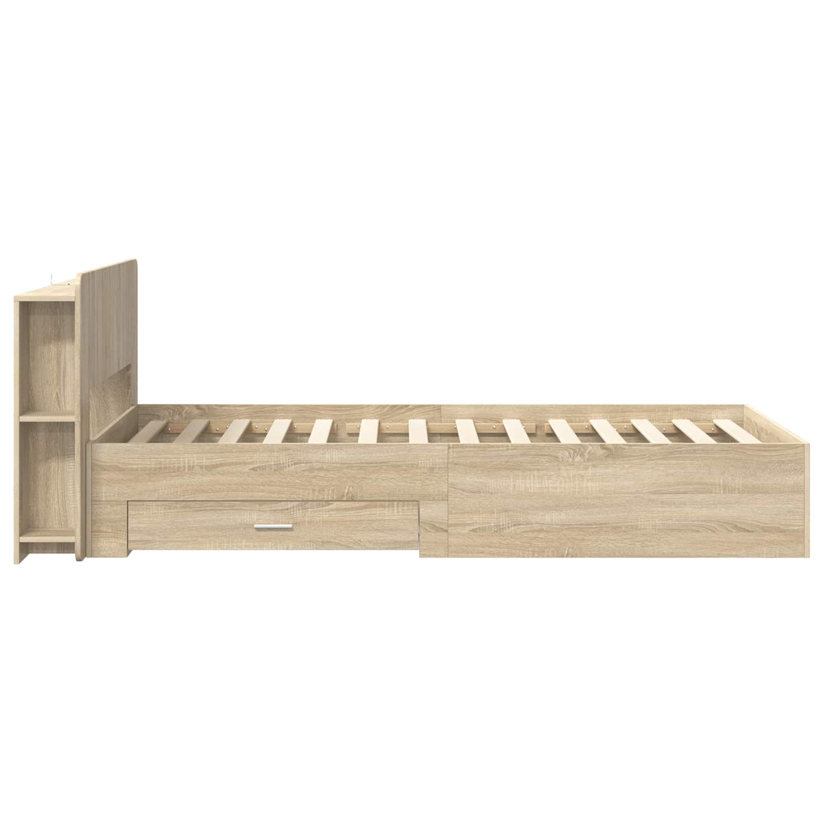 Sengestel med opbevaring Sonoma-eg 80 x 200 cm Konstrueret træ