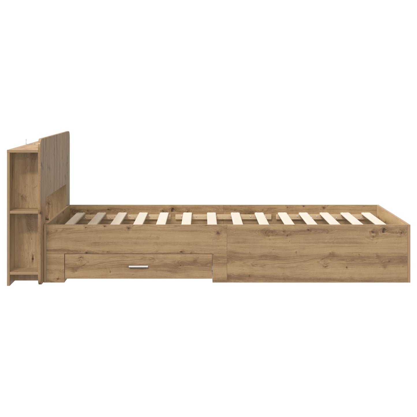Sengestel med opbevaring Artisan-eg 90 x 200 cm Konstrueret træ