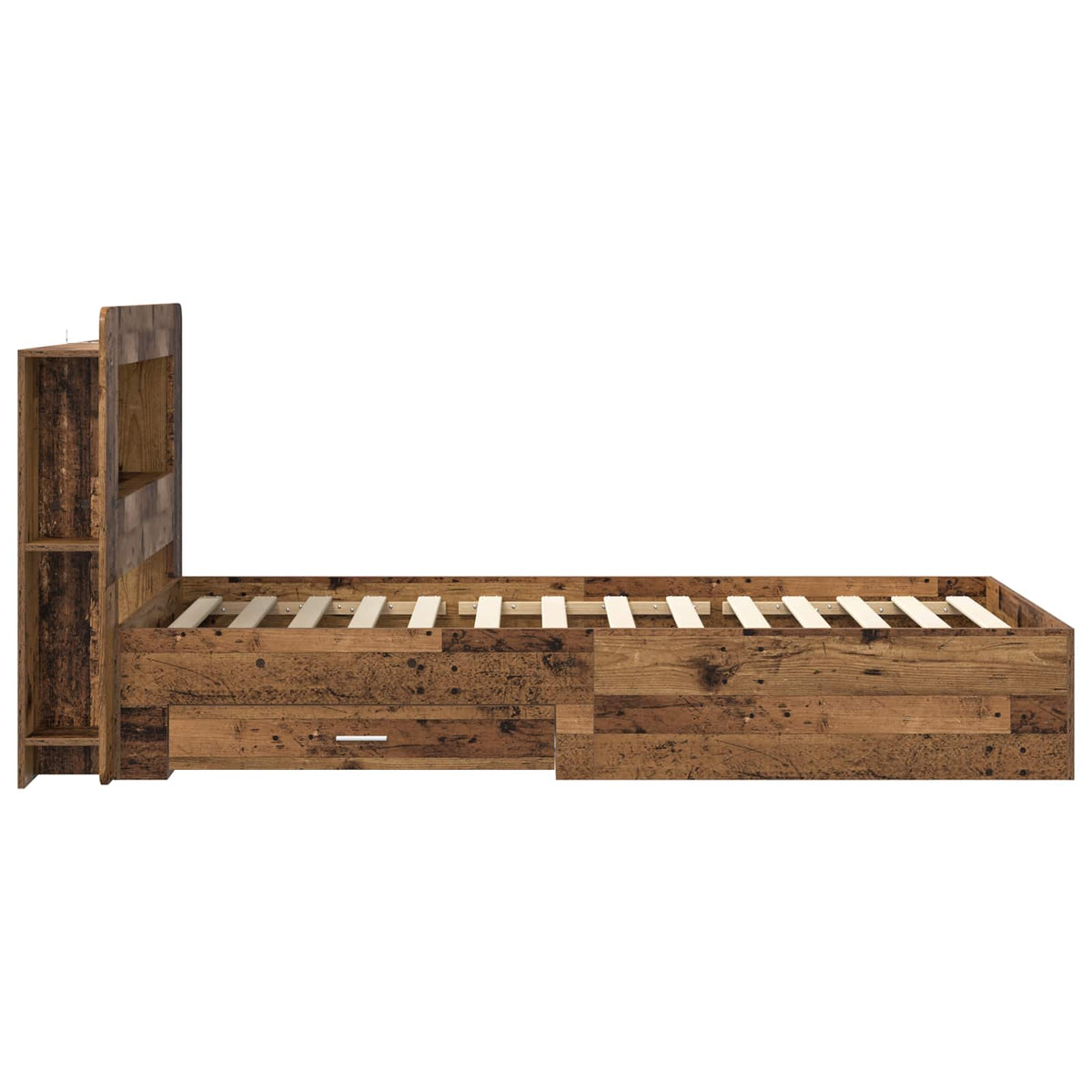 Sengestel med opbevaring Gammelt træ 100 x 200 cm