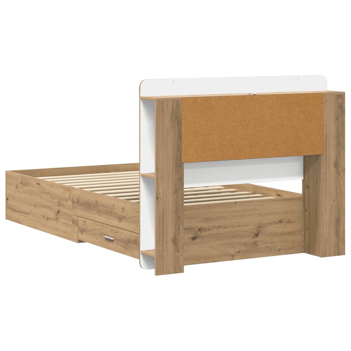 Sengestel med opbevaring Artisan-eg 90 x 200 cm Konstrueret træ