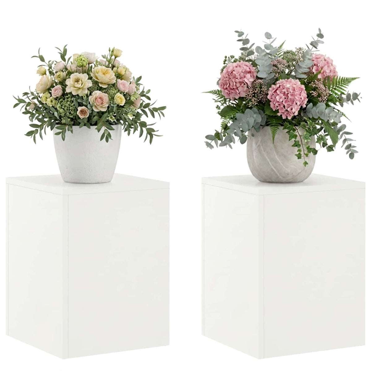 Planteholder 2 pcs Hvid 30 x 30 x 40 cm Stål