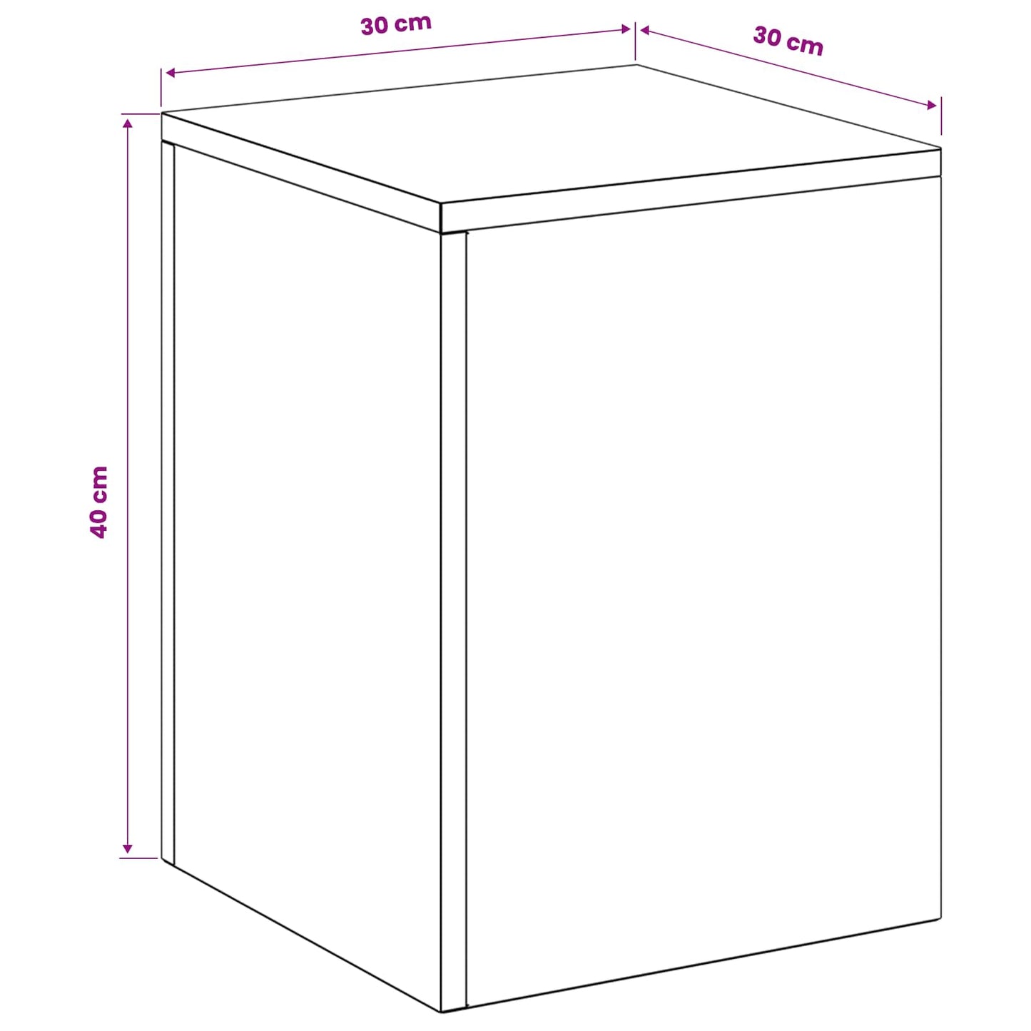 Planteholder Antracit 30 x 30 x 40 cm Rustfrit stål
