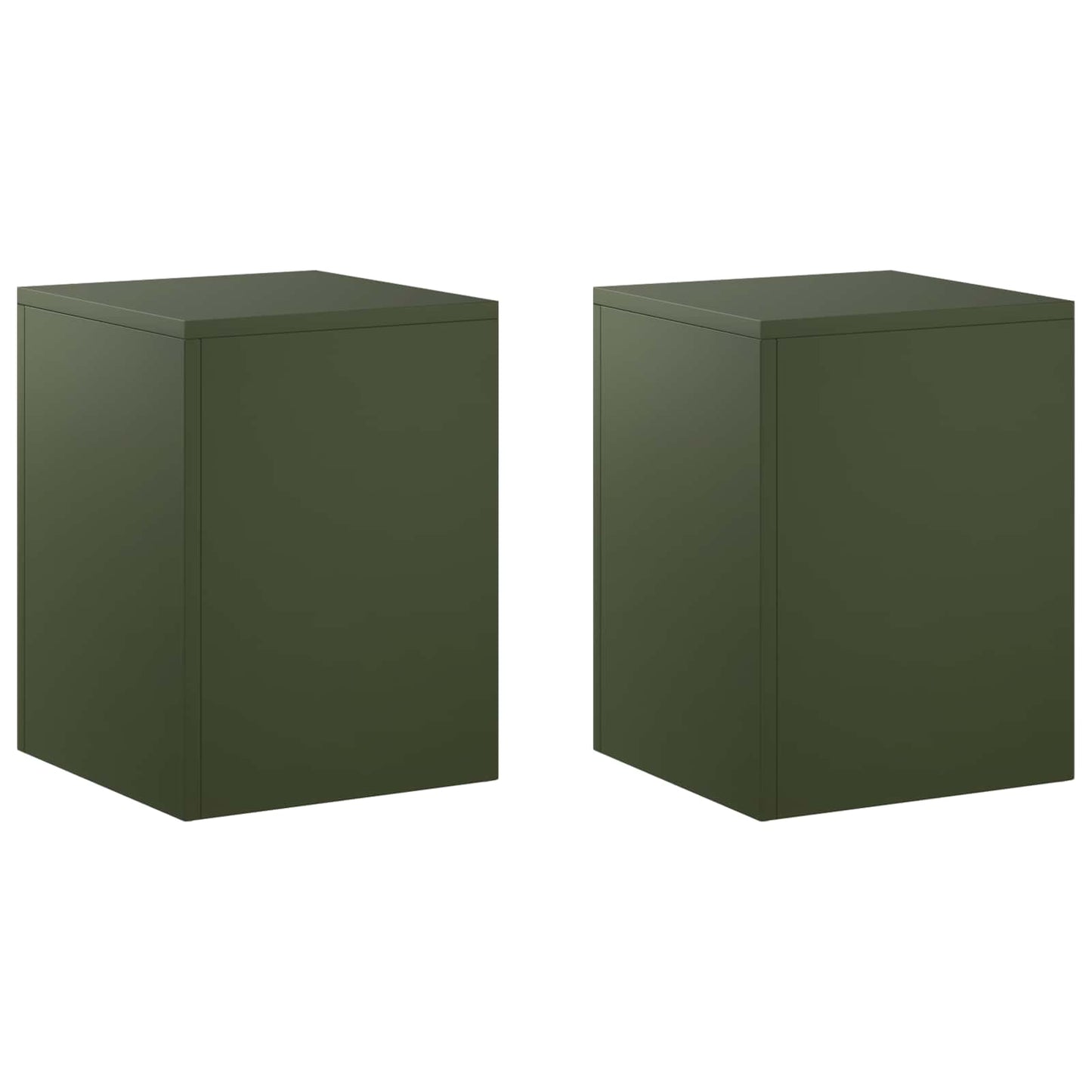 Planteholder 2 pcs Olivengrøn 30 x 30 x 40 cm Stål