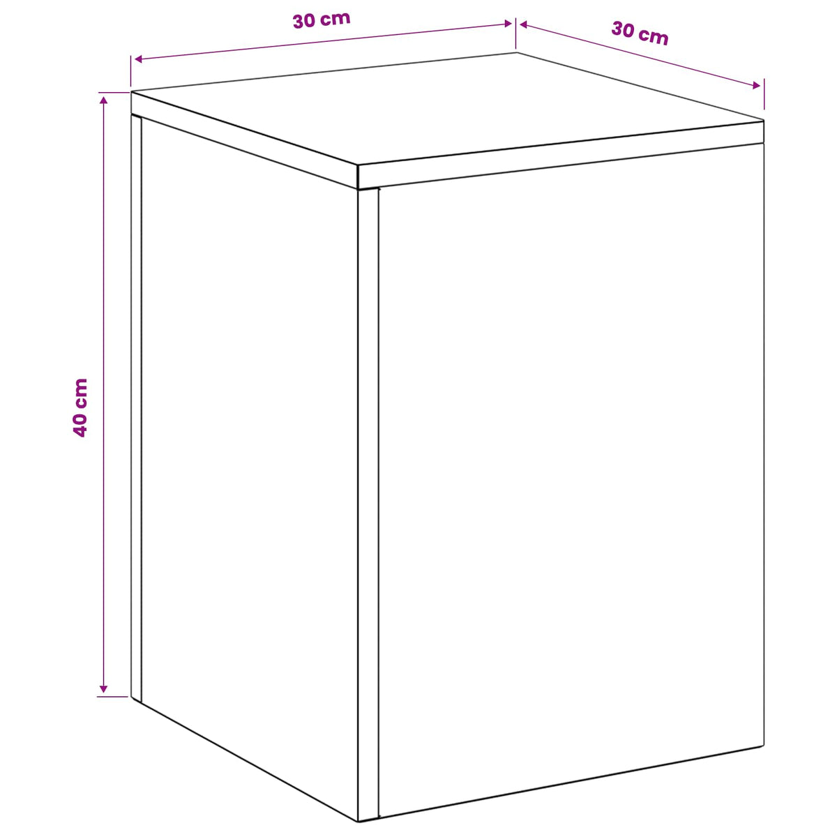 Planteholder Rusten 30 x 30 x 40 cm Cortenstål
