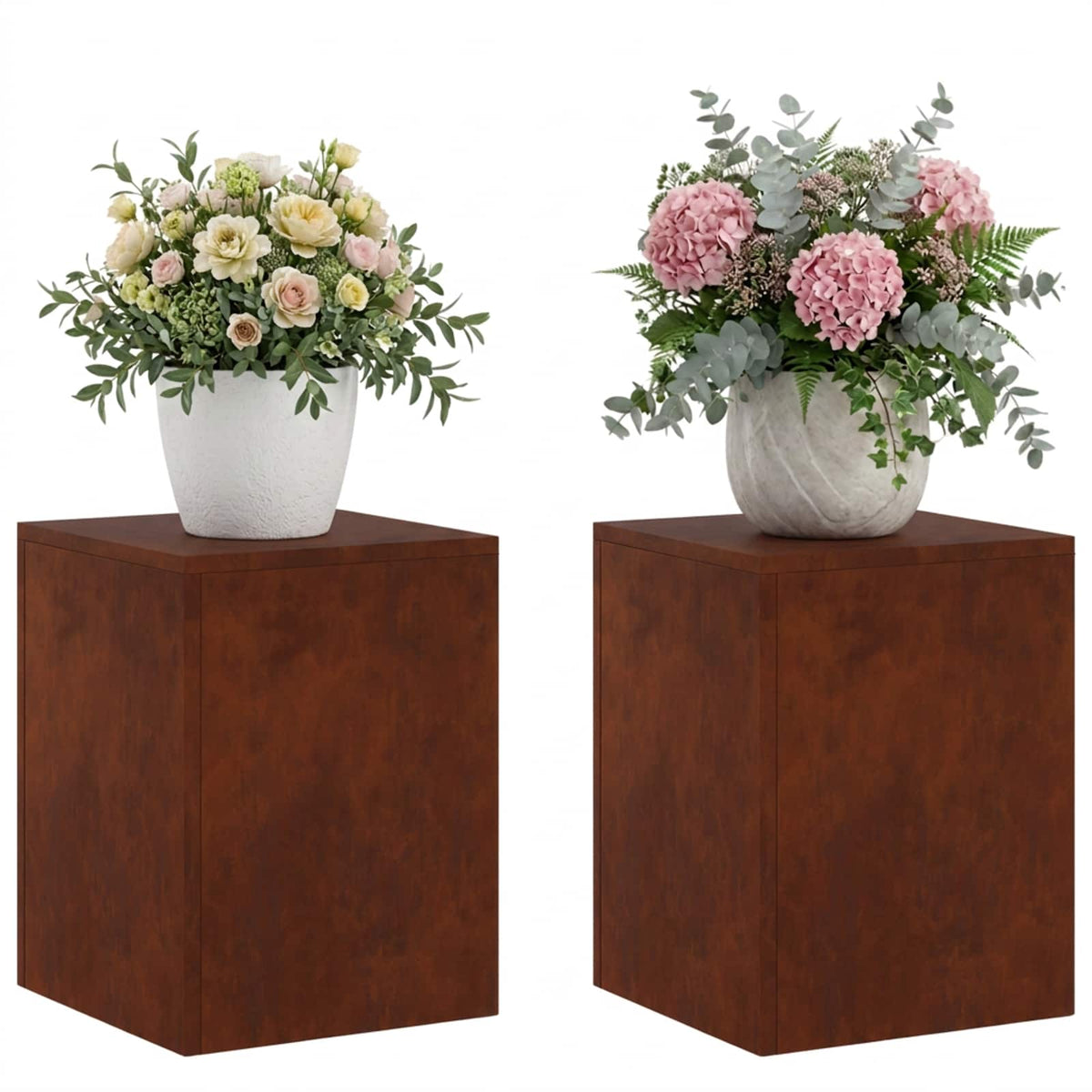 Planteholder 2 pcs Rusten 30 x 30 x 40 cm Cortenstål