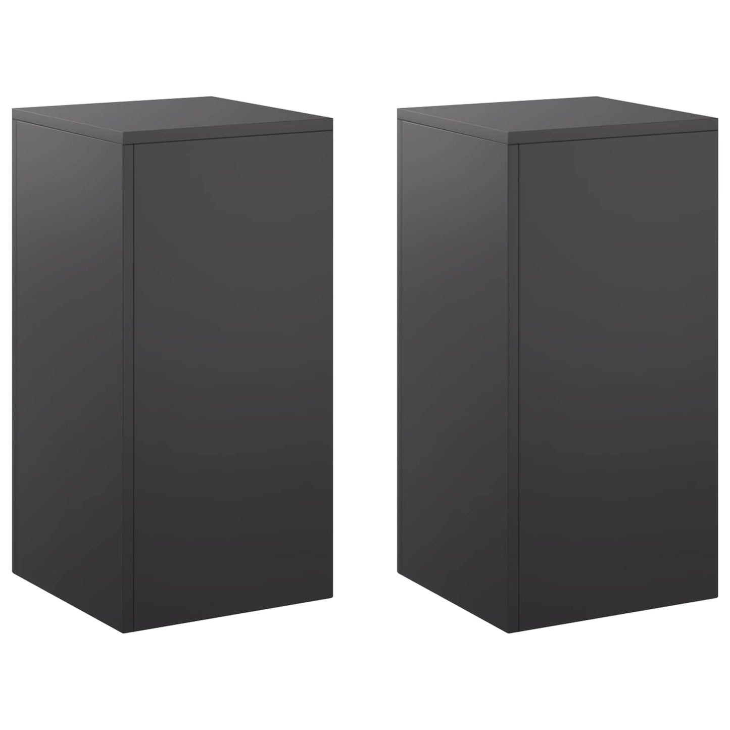 Planteholder 2 pcs Sort 30 x 30 x 60 cm Stål