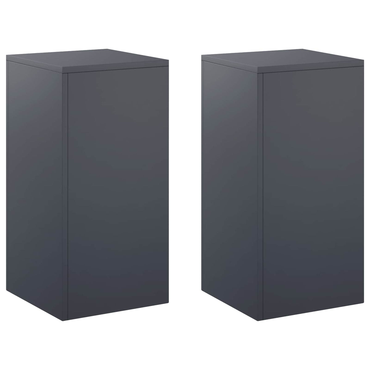 Planteholder 2 pcs Antracit 30 x 30 x 60 cm Galvaniseret stål