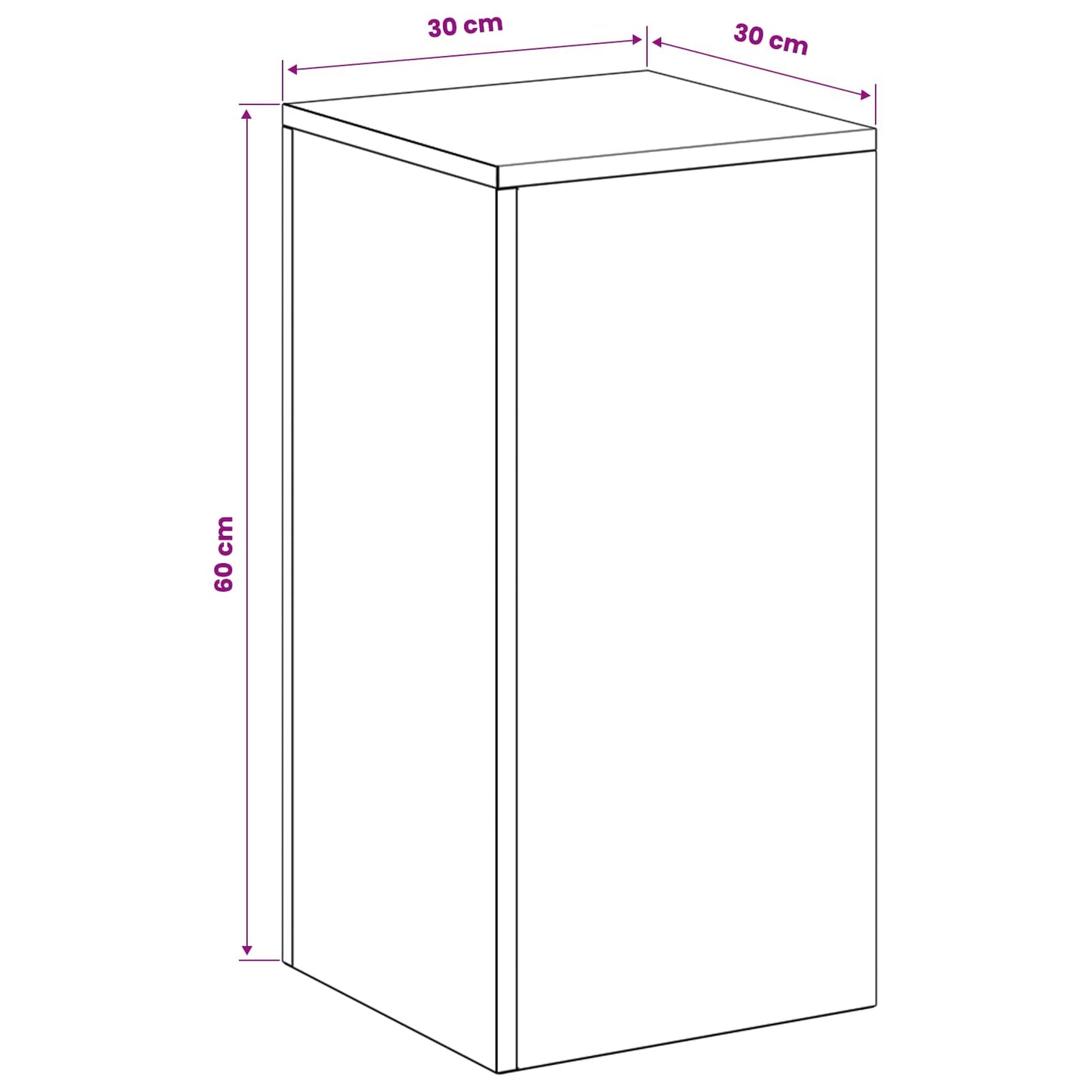 Planteholder Olivengrøn 30 x 30 x 60 cm Cortenstål