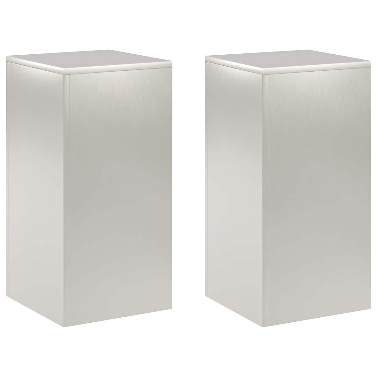 Planteholder 2 pcs Sølv 30 x 30 x 60 cm Stål