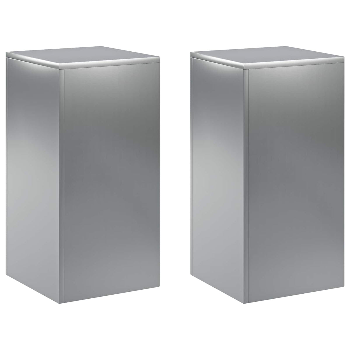 Planteholder 2 pcs Sølv 30 x 30 x 60 cm Rustfrit stål