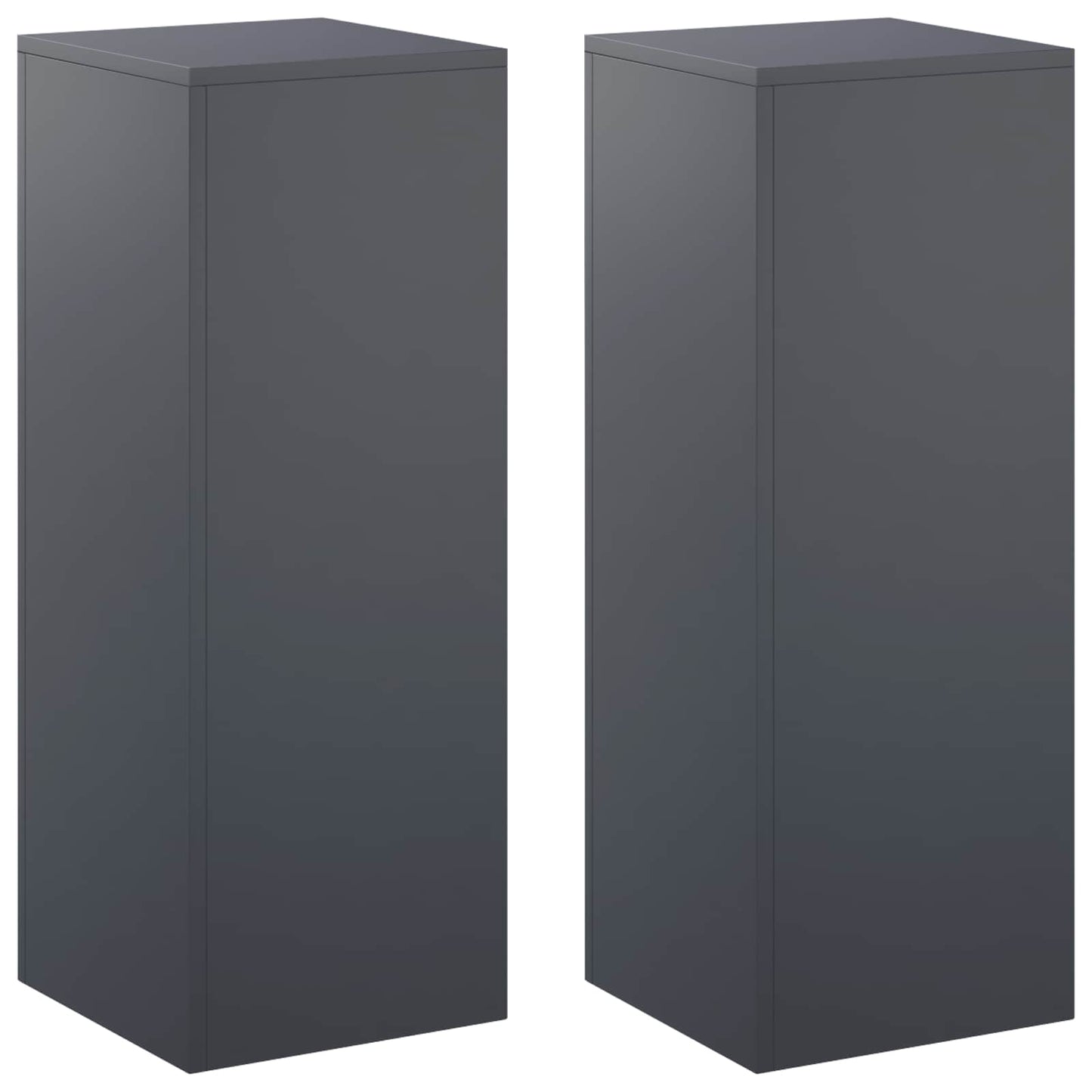 Planteholder 2 pcs Antracit 30 x 30 x 80 cm Galvaniseret stål