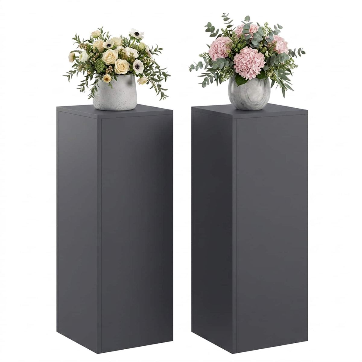 Planteholder 2 pcs Antracit 30 x 30 x 80 cm Galvaniseret stål