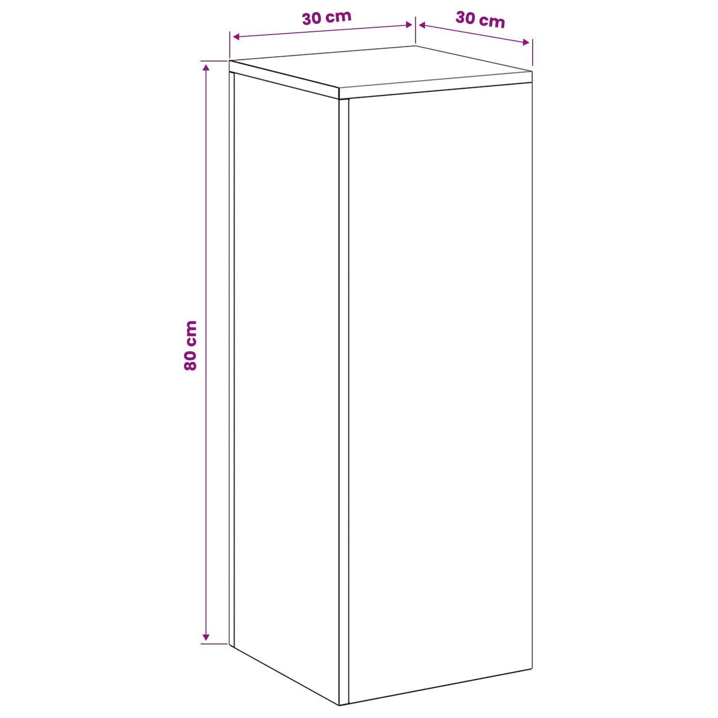 Planteholder Olivengrøn 30 x 30 x 80 cm Cortenstål