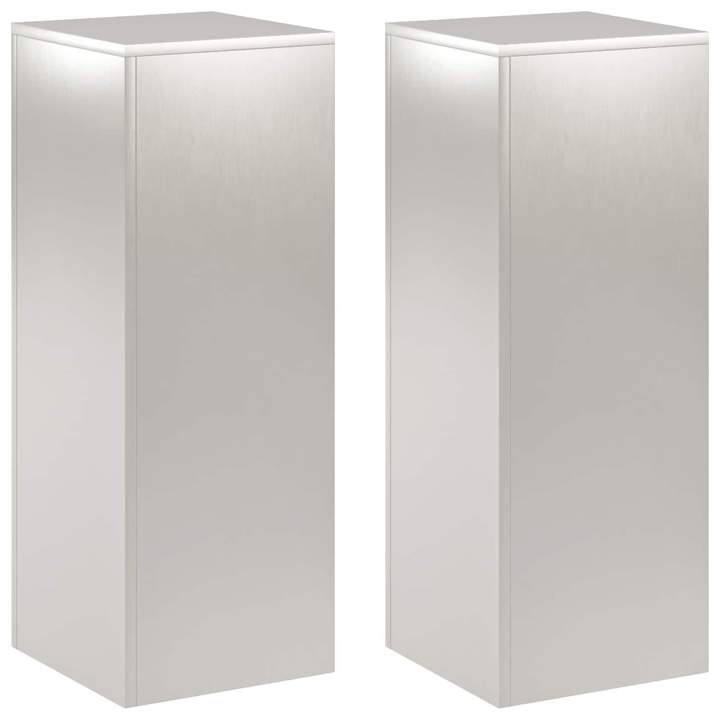 Planteholder 2 pcs Sølv 30 x 30 x 80 cm Stål